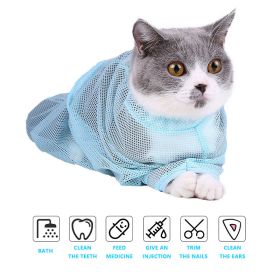 Breathable Mesh Cat Grooming Bath Bag Cats Wash Bags For Pet Kitten Bathing Nail Trimming Anti Scratch Bite Restraint Chat Gato