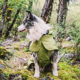 Dog Coats Small Waterproof,Warm Outfit Clothes Dog Jackets Small,Adjustable Drawstring Warm And Cozy Dog Sport Vest-(Green size L)